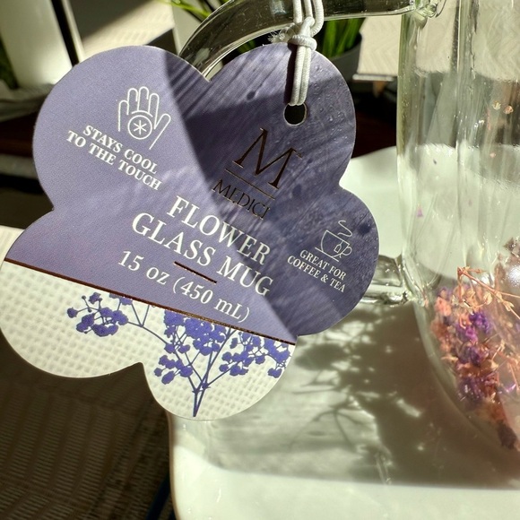 Flower Glass Mug - Picture 3 of 4